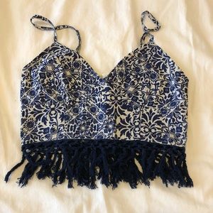 Free People fringe crop top